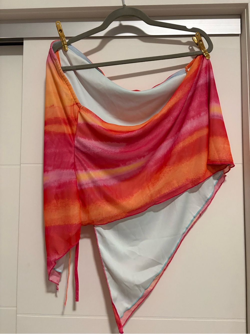 *4 for $30*Pink & Coral Tie-Dye Strapless Bandeau Top - Matching Mini Skirt - Picture 9 of 9